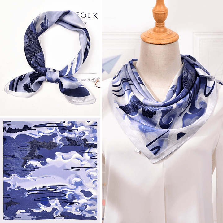 New Spring Silk Scarf Small Square Scarf Hangzhou Silk Thin Scarf