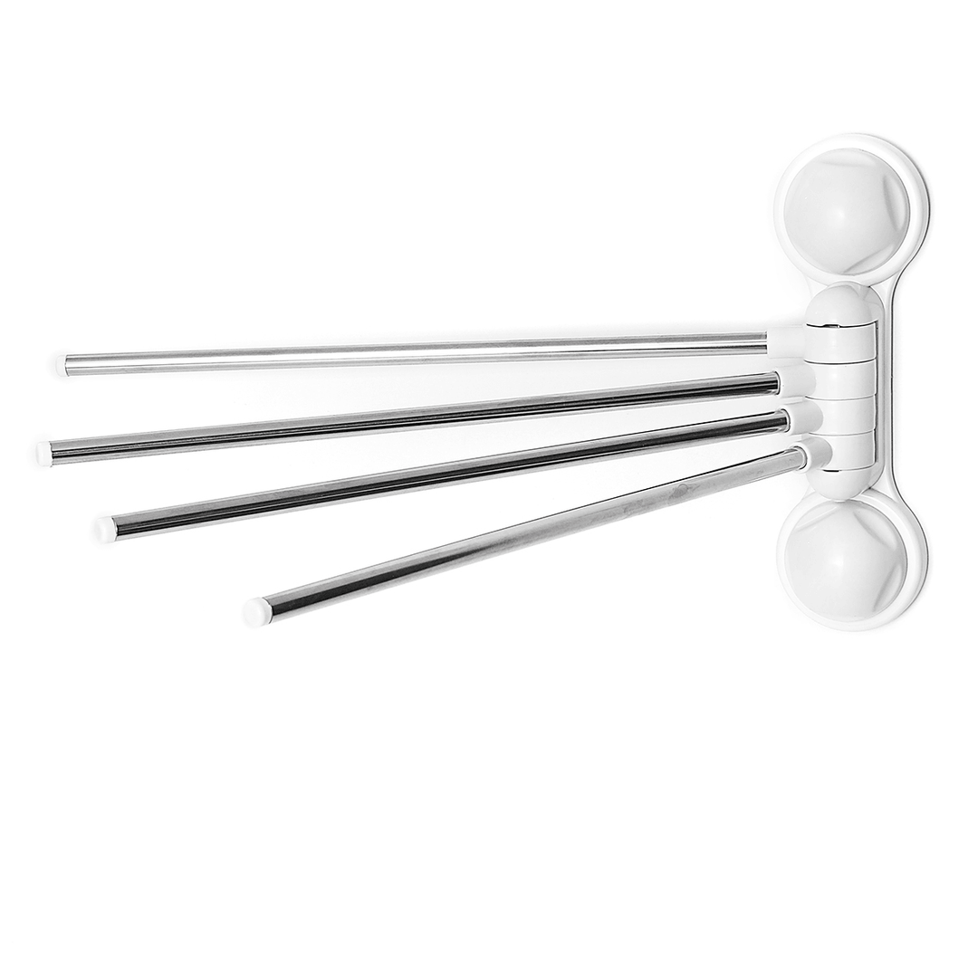 4 Rack Stainless Steel Towel Storage Bar Wall Mount Holder Bathroom Kitchen Shelf