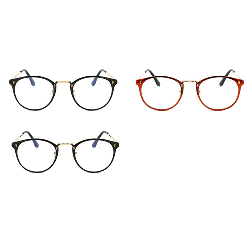 Women Men Metal Frame Blue Light Blocking Glasses