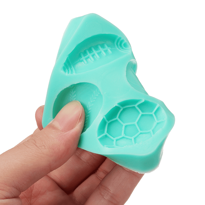 3D Silicone Football Basketball Fondant Mold Cake Sugar Chocolate Baking Tool Baking Mold