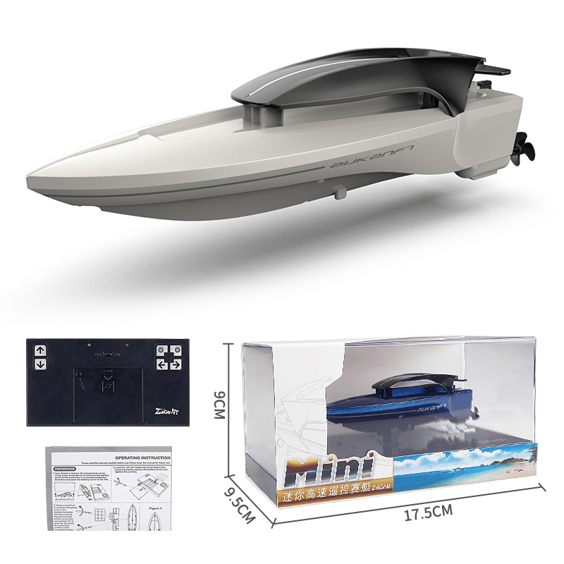 Remote Control Boat with Light Sailing Model Water Toys for Children