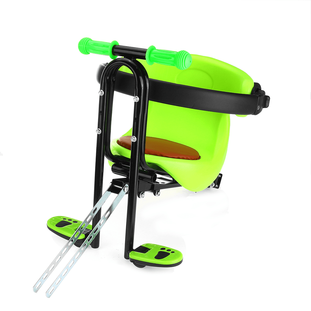 BIKIGHT Bike Baby Seat Safety Kids Saddle Handrail Chair with Foot Pedals Support Back Rest Outdoor Cycling