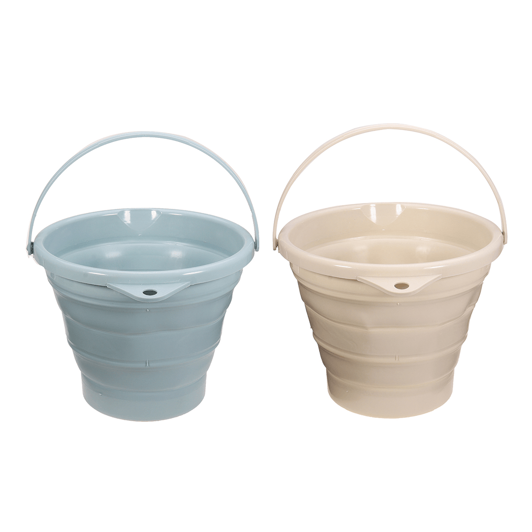 10L Portable Folding Bucket Silicon Bucket Household Laundry Storage Bucket Outdoor Fishing round Bucket