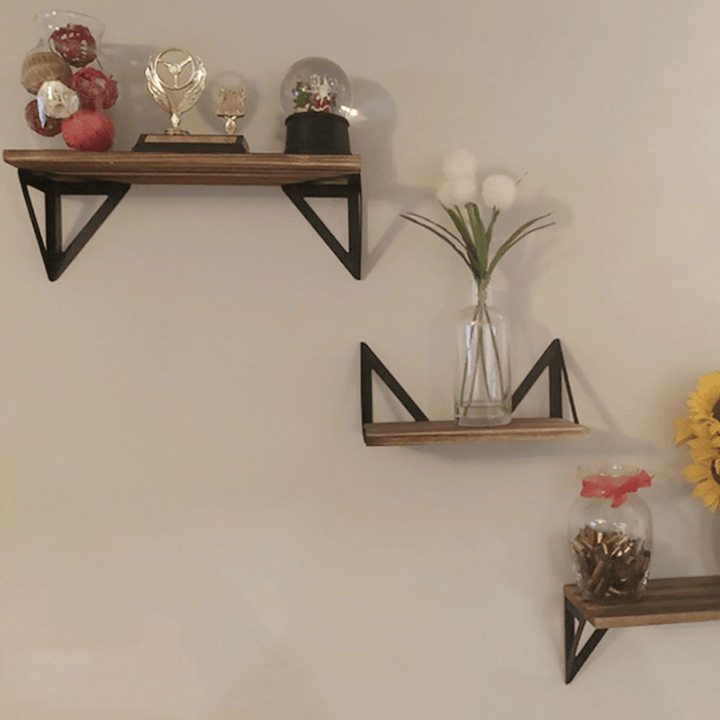 Metal Wall Mount Rack Floating Wall Mount Display Unit Shelf DVD Storage for Home Kitchen Bathroom Storage