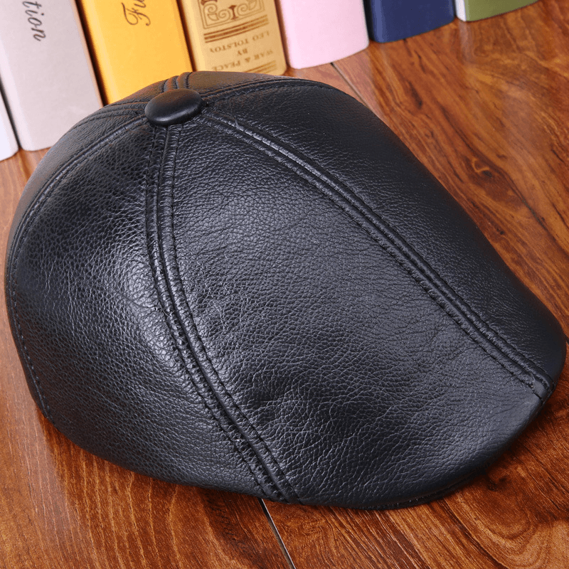 Men'S Autumn and Winter Warm Quilted Rider Hat