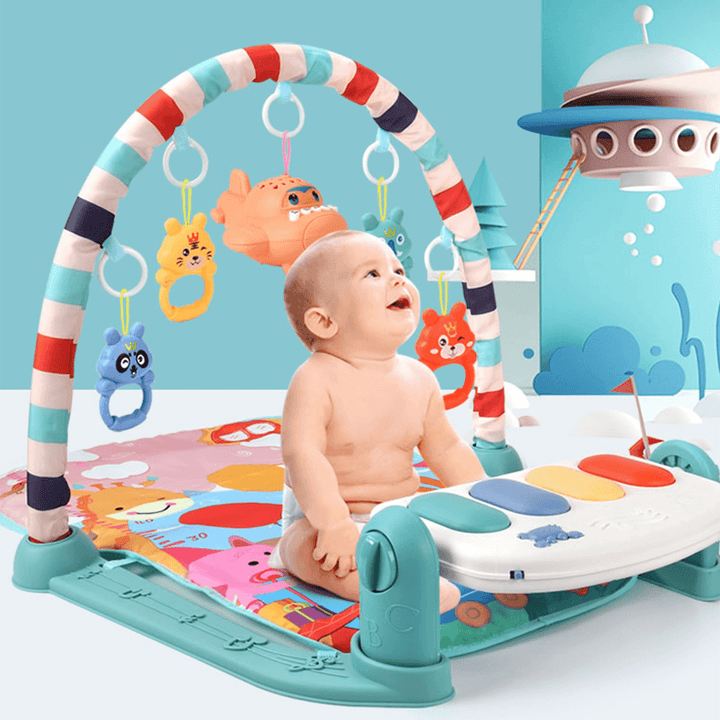 Baby Musical Fitness Play Mat Piano Keyboard Gym Carpet Educational Toys for 0-24 - MRSLM