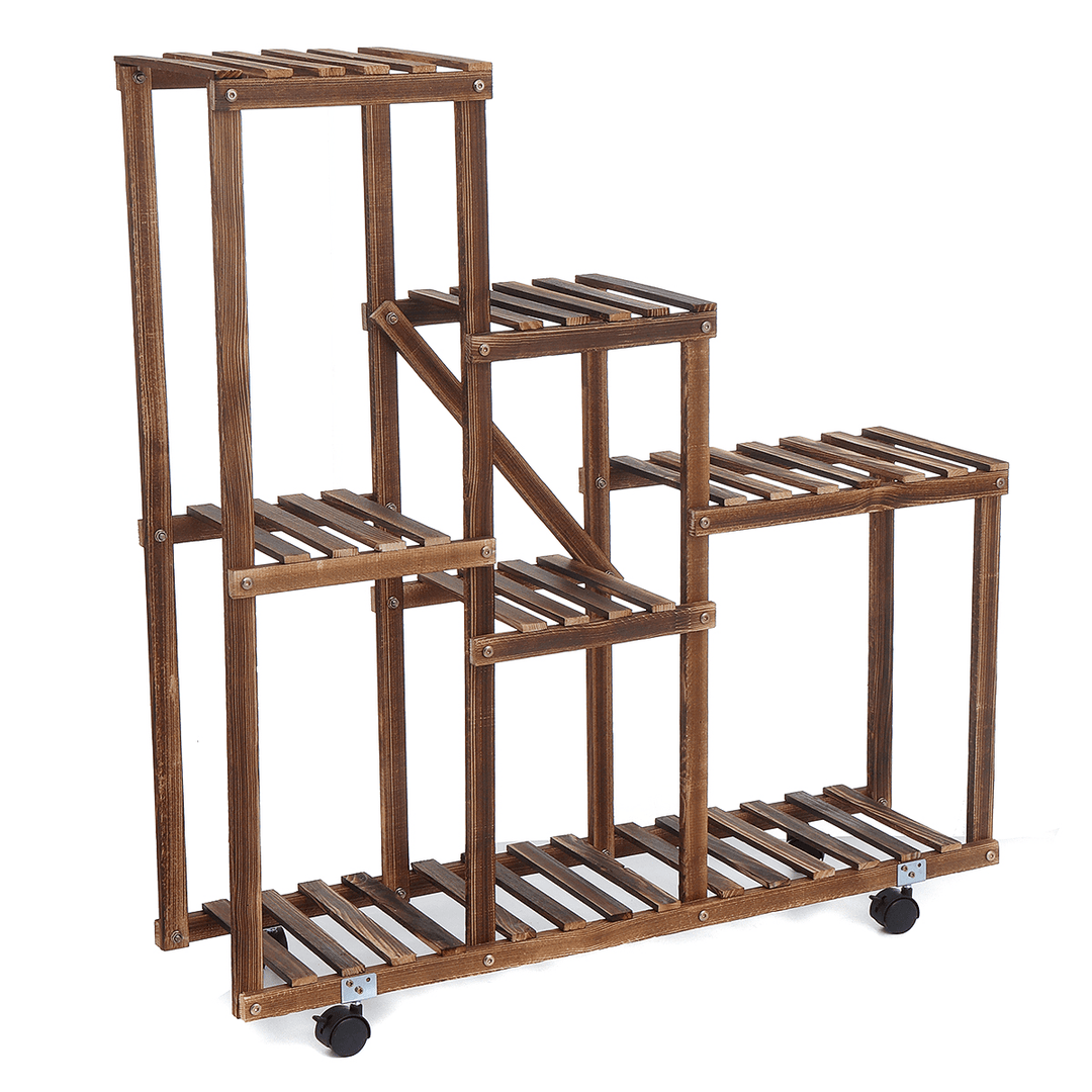 5-Tier Premium Wooden Plant Stand Multipurpose Storage Rack Display Flower Pot