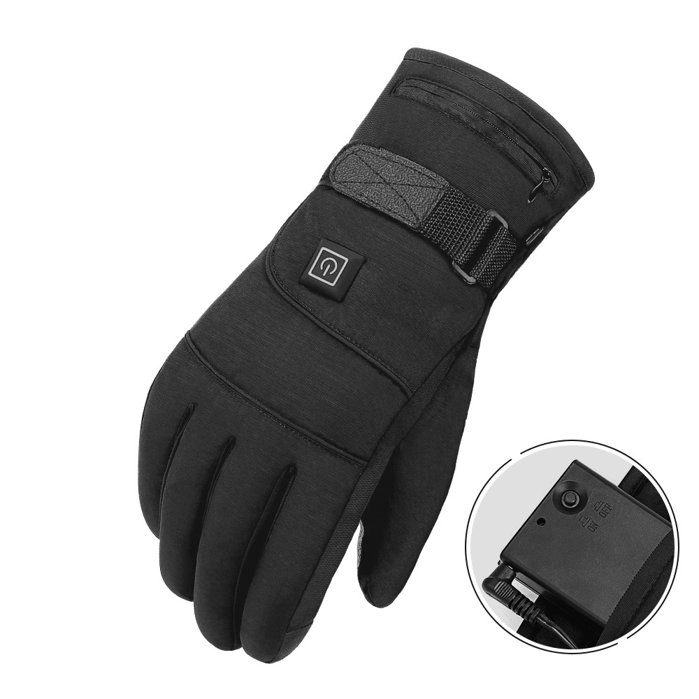 Electric Heated Gloves Waterproof Heating Hand Warmer Touch Screen Battery Powered Motorbike Racing Riding Gloves