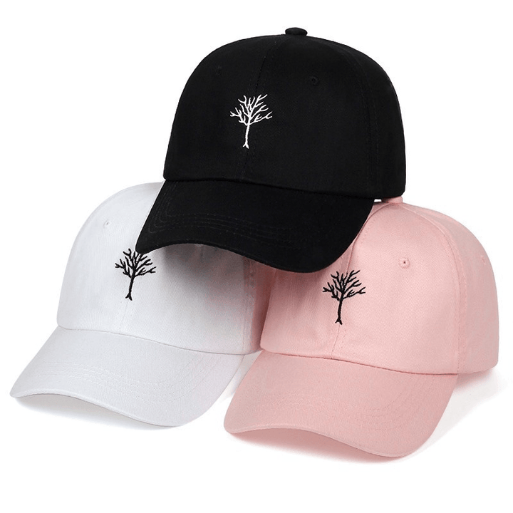 Men'S Branch Embroidery Casual Cotton Baseball Cap