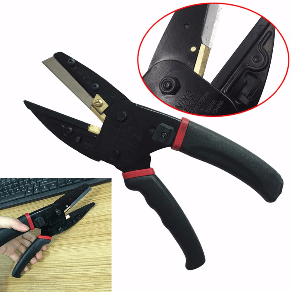 3 in 1 Cutting Tool Multi Cut Pliers Wire Black Power Cut Garden Pruning Shears with 3Pcs Extra Blades Wire Stripper Scissors for Cutting Cable Leather Electrician Hand Crimping Tools