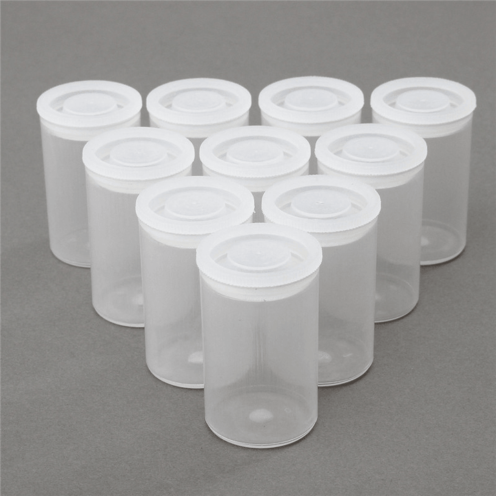 10Pcs Empty Plastic Can Paint Box Film Container Sample Cream Balm Jar Mini Cosmetic Storage Bottles Containers Pot Nail Arts 32X54Mm - MRSLM