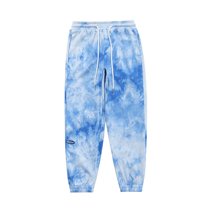 Tie-Dye Ink Loose-Fitting National Trend Casual Pants