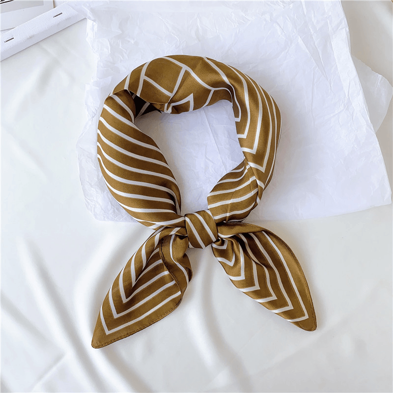 Versatile Small Square Multifunctional Silk Scarf