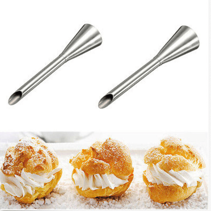 1Pcs High Quality Puffs Cream Icing Piping Nozzle Tip Stainless Steel Long Puff Nozzle Tip Decorating Tool Pastry Decoration Tools