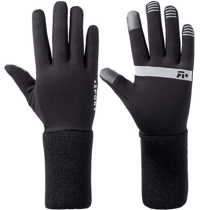 Unisex Waterproof Anti-Slip Wrist Lengthening Glove Sport Touch Screen Warm Lining Gloves - MRSLM