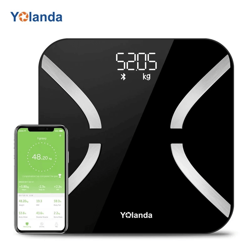 Yolanda CS20M Digital Weight Scale Bathroom Bluetooth Body Fat Scale Household Electronic Floor Scales