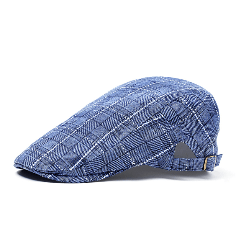 Peaked Cap Forward Cap Plaid Baseball Cap Visor Beret Sun Hat