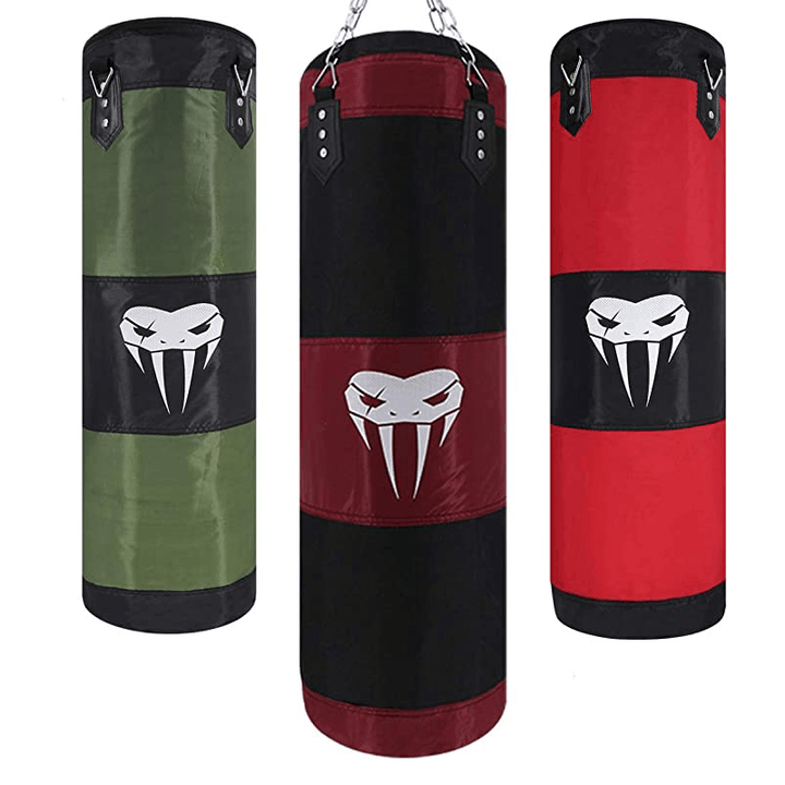 120CM Heavy Bag Boxing Set Heavy Duty Hanging Punching Bag Unfilled Punching Bags for Adults