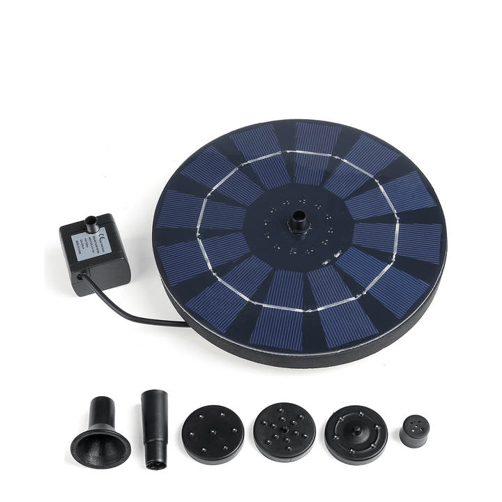 300L/H Solar Power Bird Bath Fountain Floating Pond Water Pump Bird Feeder