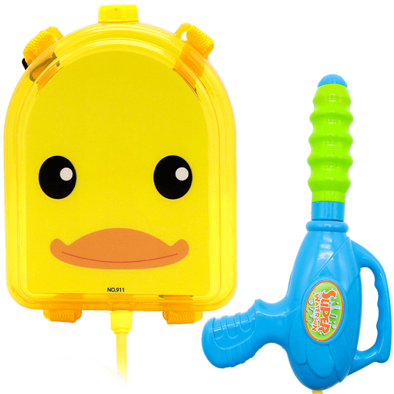 Children'S Beach Playing in the Water Stall Toy Transparent Backpack Water Gun Pull-Out Water Gun