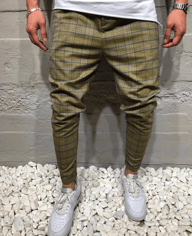 Men'S Casual Sports Fitness Striped Trousers