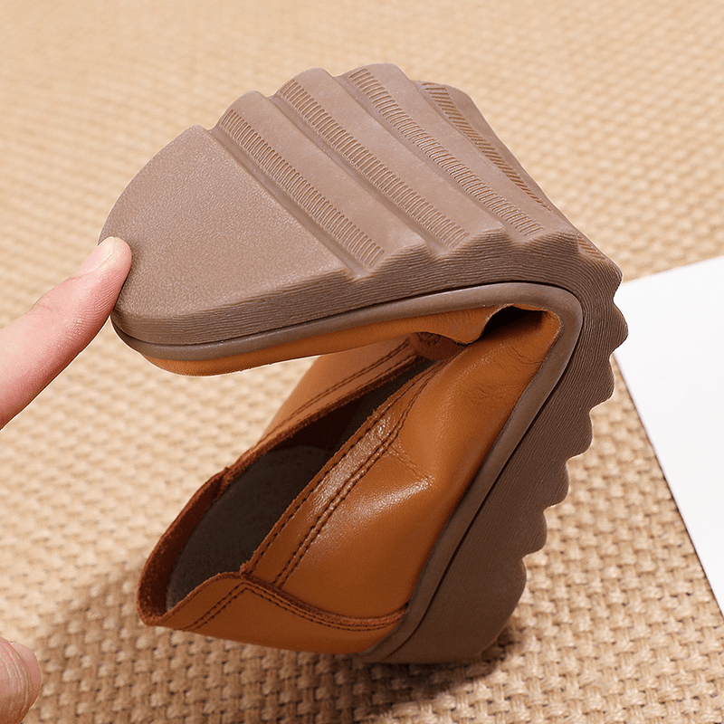 Women Daily round Toe Soft Solid Color Flat Loafers Shoes