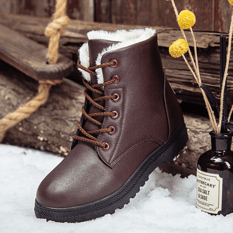 Women Casual Comfy Keep Warm Fur Lining Snow Boots