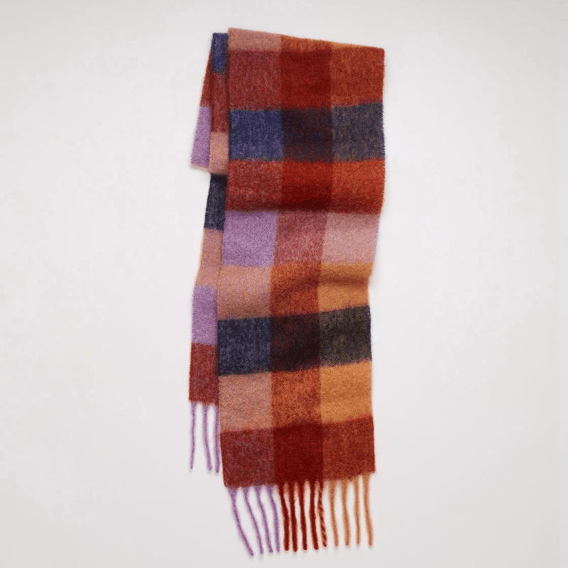 Scarf Women Color Thick Plaid Rough Flow