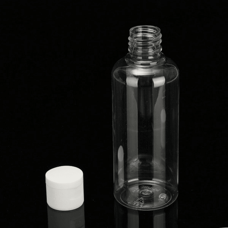 100Ml Clear Plastic Bottles for Travel Cosmetic Lotion Container with White Caps