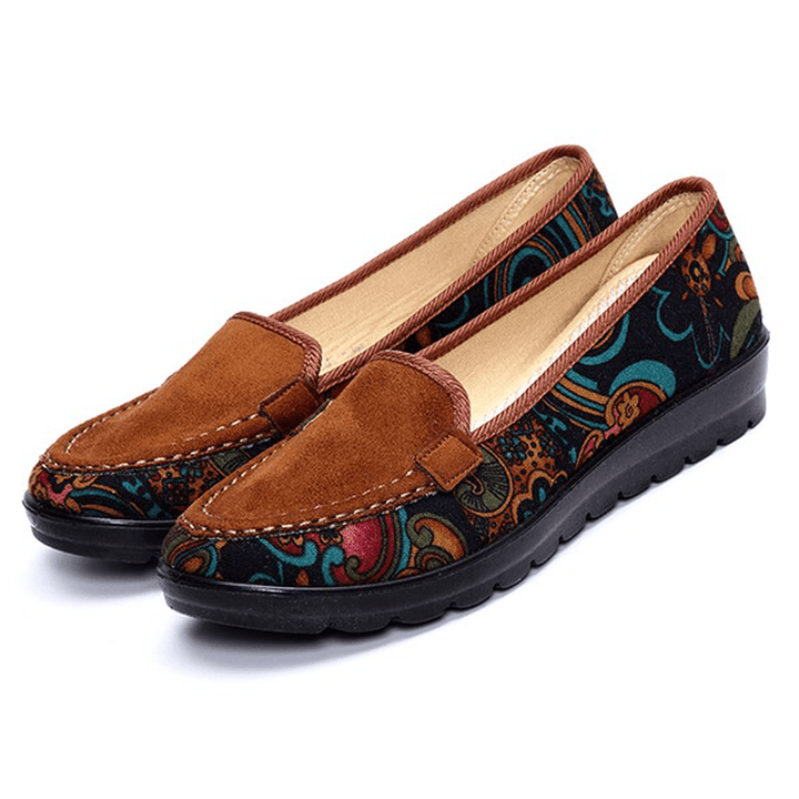 Big Size Women Casual Flat Loafers Slip-On Breathable Shoes Soft Sole Shoes