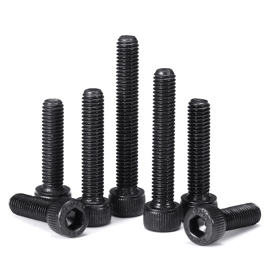 Suleve‚Ñ¢ M5CH7 140Pcs M5 12.9 Grade Carbon Steel Hex Socket Cap Head Screw Bolt 6-35Mm Set