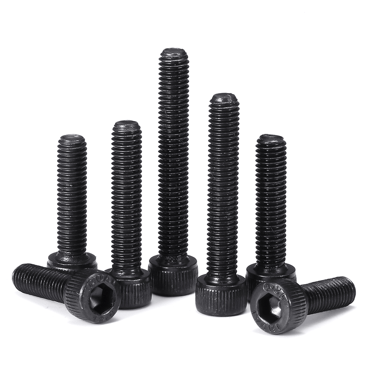 Suleve‚Ñ¢ M5CH7 140Pcs M5 12.9 Grade Carbon Steel Hex Socket Cap Head Screw Bolt 6-35Mm Set