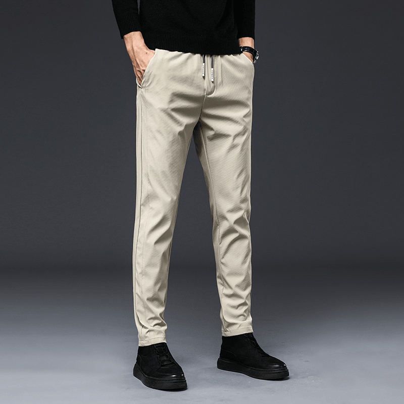 Men'S Casual Pants Stretch Slim Fit All-Match Men'S Wear-Free