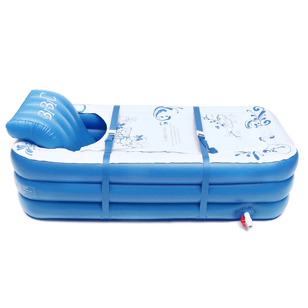 2 in 1 165*85*45Cm Inflatable Adult PVC Warm Bath Bathtub Foldable Indoor SPA Bathroom Tub