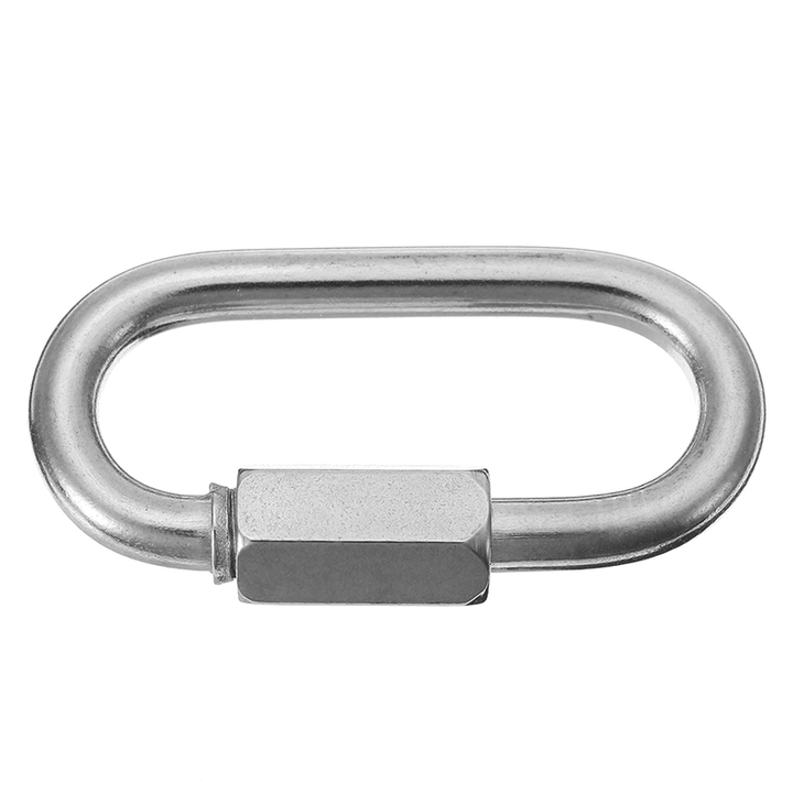 5Mm 304 Stainless Steel Quick Link Marine Oval Thread Carabiner Chain Connector Link