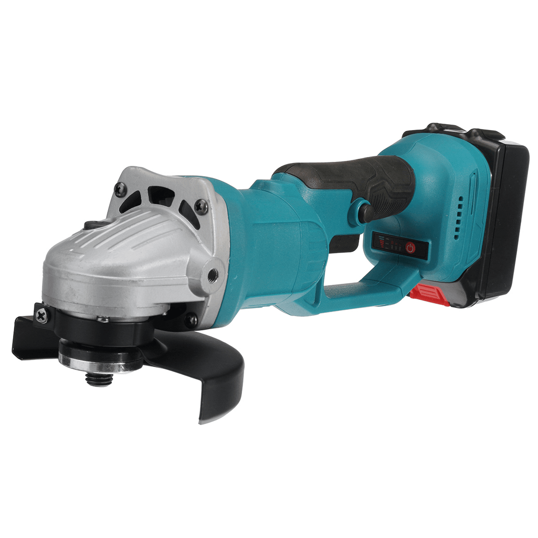 125Mm Brushless Rechargable Angle Grinder W/ 1/2 Battery Metal Stone Wood Plastic Cutting Polishing Tool