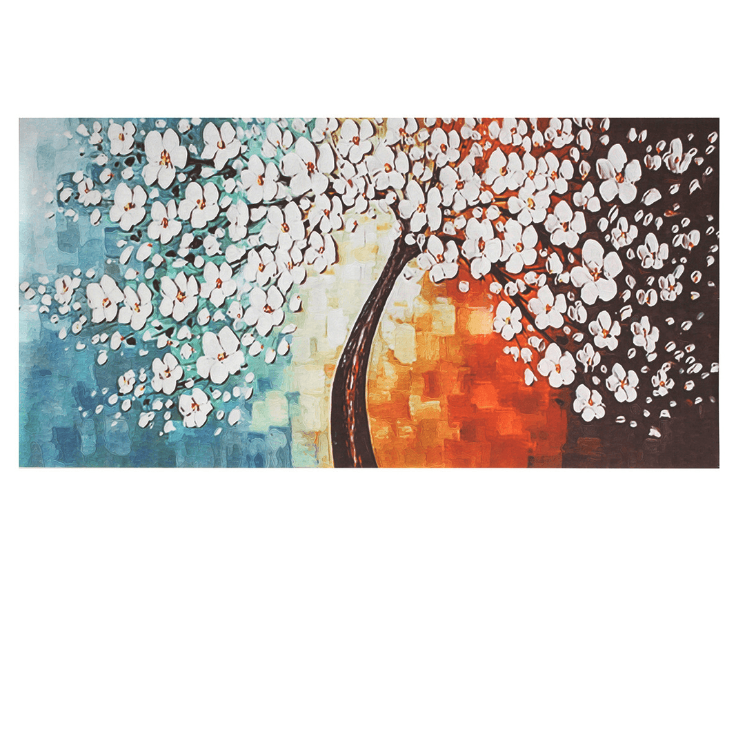 White Plum Flower Tree Oil Paintings Unframed Canvas Print Wall Art Picture Home Decorations