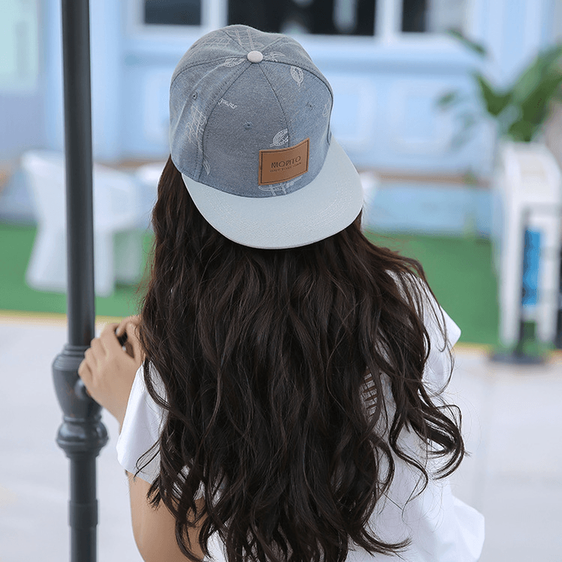 Letter Patch Graffiti Casual Denim Baseball Cap