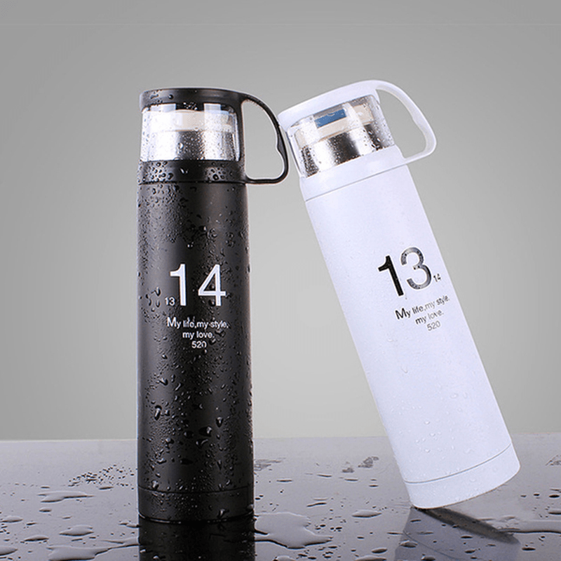 1314 Lovers Cup Stainless Steel Vacuum Flask Thermos Cup Portable Travel Mug - MRSLM