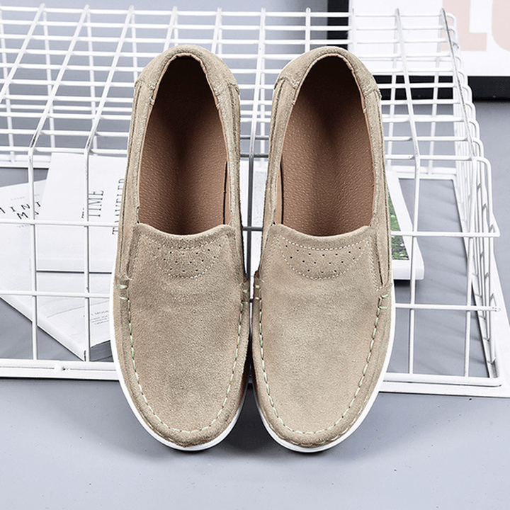 Women Leather Rocker Sole Casual Loafers