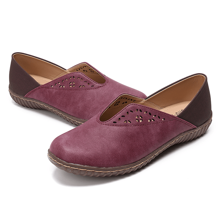 Women Stitcing Slip Resistant Casual Slip on Flats