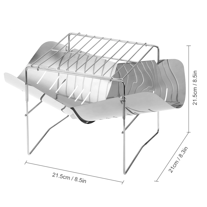 Ultra-Light Stainless Steel Folding Fire Pit High Temperature Resistance Camping Barbecue Wood Stove