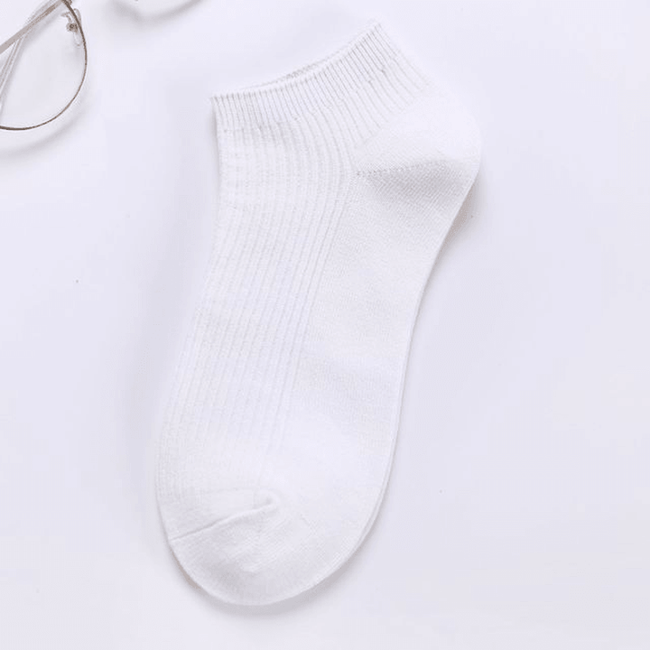 Men'S New Breathable Double Needle Boat Socks Men'S Socks Wild Solid Color Draw Socks Socks Cotton Sweat Socks