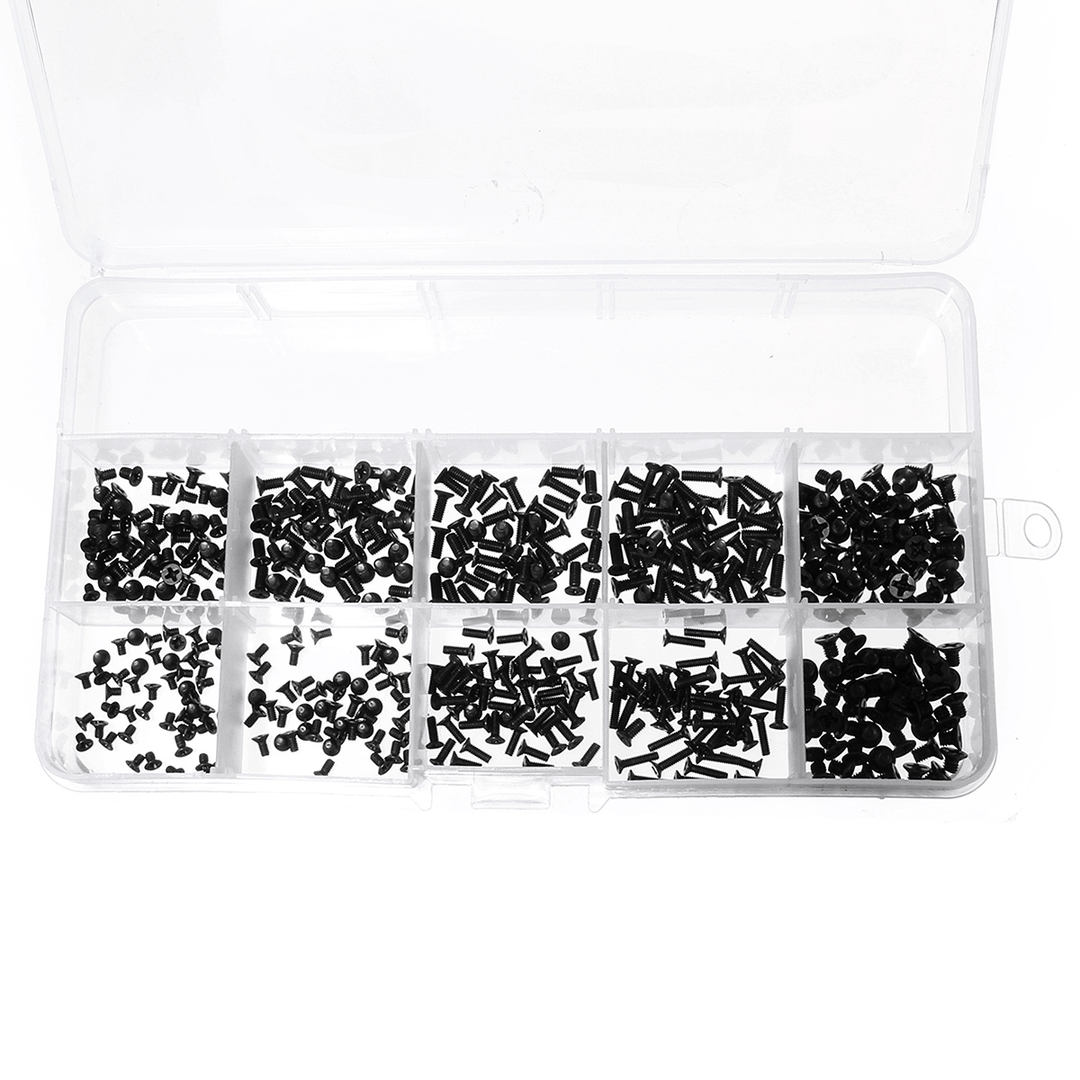 500Pcs Universal Laptop Notebook Computer Flat Head Screw Assortment Kit with Screwdriver