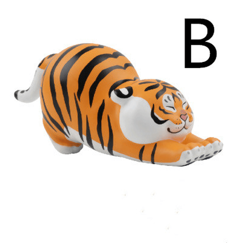 Fat Tiger Car Ornaments Cute Cartoon Little Tiger Car Doll Interior Decorations