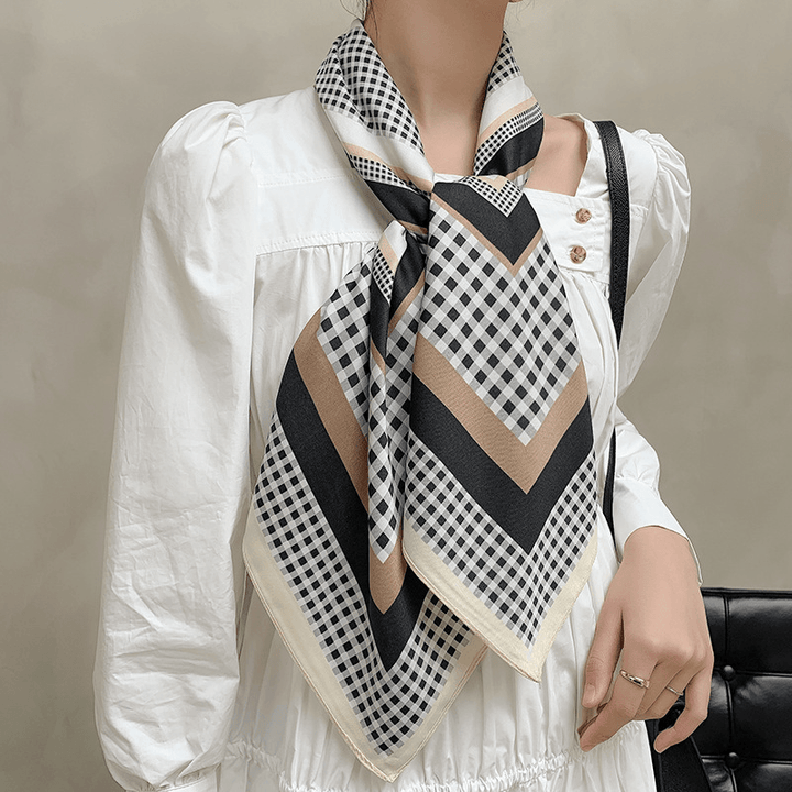 Retro Women'S Simple All-Match Western Fashion Temperament Twill Scarf