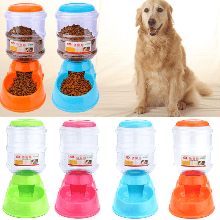 3.5L Automatic Pet Water Food Dispenser Dog Cat Large Feeder Pet Bowl