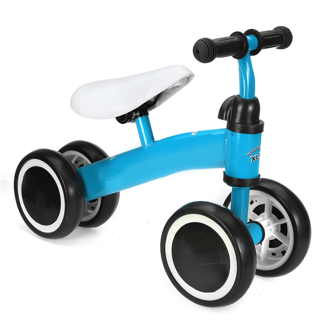 4 Wheels Kids Balance Bike Walker No Pedal Children Learning Walk Scooter for 1-3 Years Old Outdoor Cycling