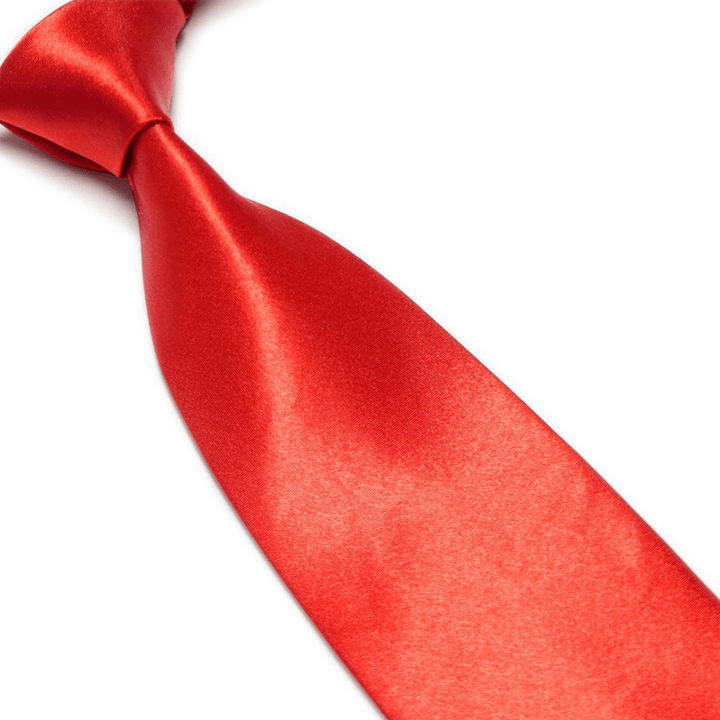 Men'S Imitation Silk Solid Color Wide Tie Knot Wedding Banquet Bright