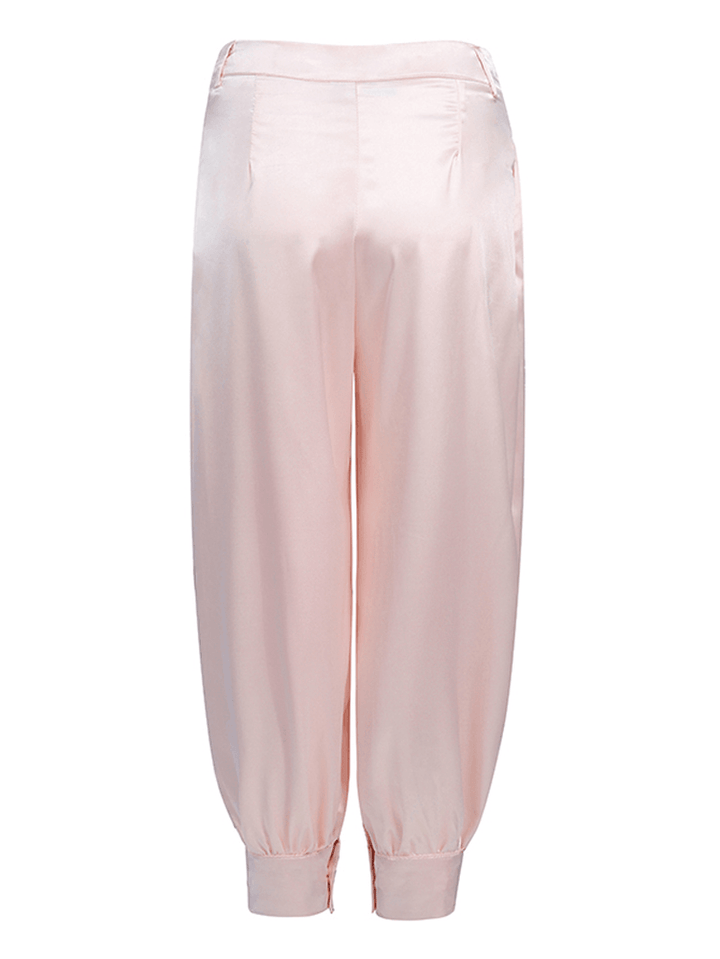 Women Elastic Waist Causal Loose Harem Pants